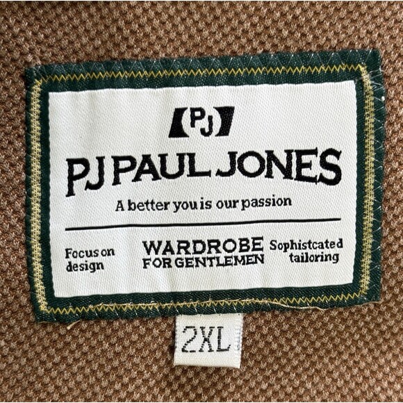 Knit Blazer Brown Soft Unstructured Stretch Sport Coat Casual Minimalist Sz 2XL - Picture 5 of 11